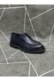 Navy Blue Genuine Leather Lace-Up Eva Sole Shoes
