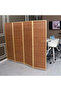 FFD Wooden Room Divider 4-Panel Foldable Privacy Screen Room Partition - 8