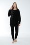 Women's Cotton Ribbed Bottom - Top Set / Black 2278 - 4