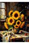 1000 Piece Yellow Colors Magic Puzzle - Sunflowers in a Vase