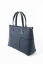 100% Genuine Leather Women's Navy Blue Matte Hand and Shoulder Bag - Handmade Italian Style Crossbody Model - 5