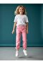 Girl's Thin Sh Fleece-Lined O Oversized Design Tracksuit Bottom - 4