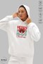 Unisex Hoodie Long Sleeve Bow Merry Christmas Printed Hooded Fleece-Lined Oversized Cotton Sweatshirt - 2