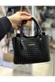 Black Women's Braided Hand and Shoulder Bag 25Yd7416