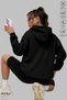 Unisex Hoodie Long Sleeve Bow Merry Christmas Printed Hooded Fleece-Lined Oversized Cotton Sweatshirt - 4
