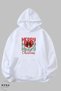 Unisex Hoodie Long Sleeve Bow Merry Christmas Printed Hooded Fleece-Lined Oversized Cotton Sweatshirt - 7