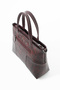 100% Genuine Leather Women's Burgundy Patent Leather Hand and Shoulder Bag - Handmade Italian Style Crossbody Model - 6