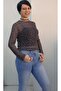 Black Polka Dot Long-Sleeved Tulle T-Shirt - 8
