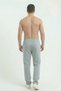 Men's Gray Baggy Wide Leg Oversized Relaxed Fit 4 Season Sweatpants Wide Leg 2 Thread Full Fit - 5