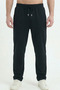 Men's Black Baggy Wide-Leg Oversized Relaxed 4-Season Sweatpants Wide-Leg 2-Thread Full Fit