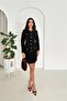 Women's Double Fabric Button Long Sleeve Mini Dress Dpk4388 - 2