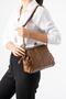Y.Suni Leather Women's Messenger Scholarship Bag 24*20 cm Vegan Leather Crossbody Shoulder Bag