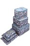 6-Piece Travel Packing Pouch Set Blue/Pink/Beige - 5