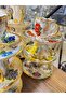 ESTERHOMEDECOR Hand-Painted Porcelain Coffee Cup Set for 6 People - 3