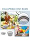 Foldable Collapsible Bucket Washbasin, Gray/White 10L Portable Silicone (1pcs) - 4