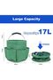 Cleaning Bucket with Handle - 17L Collapsible Multi-Pocket Tool Organizer (Green) - 2