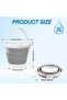 Collapsible Bucket 3L – Foldable Plastic Bucket, Grey - 3