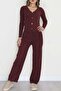 V-Neck Plum Thessaloniki Suit