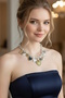 Silver and Gold Color Charmlı Design Necklace - 2