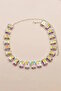 Silver Color Hologram Stone Evening Dress Necklace - 2