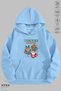 Unisex Hoodie Long Sleeve Merry Christmas Printed Hooded Fleece-Lined Oversized Cotton Sweatshirt - 7