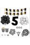 5 Year Old Fan Black and White 16-Person Birthday Set