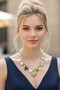 Silver and Gold Color Charmlı Design Necklace - 3