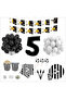 5 Year Old Fan Black and White 24-Person Birthday Set