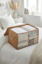 Beige Large Size Pillow Quilt Sweater Cover with Window / 60X40X40 - 3