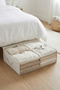 3 Pieces White Windowed Underbed Pillow Quilt Sweater Storage Bag / 60X45X15 - 4