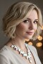 Silver Color Hologram Stone Evening Dress Necklace - 3