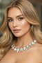 Gold Color Stone Evening Dress Necklace - 2