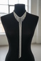 Silver Color Stone Evening Dress Necklace - 3