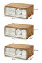 3 Pieces Medium Size Beige Windowed Underbed Sweater Blanket Clothes Storage Bag / 52X28X21 - 7