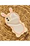 iPhone 11 (6.1 Inch) Compatible Soft Dough Silicone Luxury Case Cover with Rabbit Ear Detail and Wide Mirror