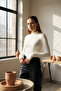 Women's White Finger Detailed Stretchy Long Sleeve Bodysuit - 5
