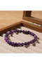 10mm Natural Stone Real Amethyst Beads Bracelets 6/8/10mm Smooth Round Beaded Bracelet Men Women Str - 2