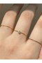 7-8 Gold-color WHITE Four piece minimalist Japanese and Korean style cubic zirconia ring set, women' - 8