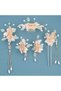 5-piece set 5-piece set featuring vintage floral and tassel designs, handmade Hanfu hair accessories - 7