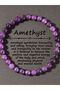 10mm Natural Stone Real Amethyst Beads Bracelets 6/8/10mm Smooth Round Beaded Bracelet Men Women Str - 8