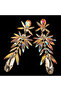 Silver Plated Luxury AB Rhinestone Drop Dangle Earrings Party Accessories Fashion Shiny Large Size C - 2