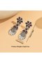 E1899-1 Retro Fashion Women's Bohemian Style Green Stone Earrings Pendant Earrings Personalized Part - 3
