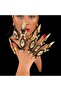 5PCS Gold Stonefans 5PCS Black Crystal Exaggerate Finger Rings Set Statement Jewelry Women Large Rhi - 3
