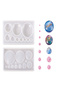 1 pc Silicone Cabochon Molds Epoxy Resin Casting Molds For UV Resin DIY Jewelry Craft Making Oval...