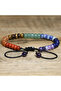 MULTI 17cm 1PC 7 Chakra Stone Bead Bracelets Yoga Reiki Healing Gemstone Tiger Eye Aventurine Lapis - 5