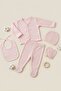 5-Piece Solid Color 100% Cotton Hospital Release Newborn Baby Set
