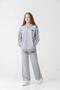 Sports Academy College Team Us-86 Embroidered Hooded Front Zipper Girls' Bottom Top Tracksuit Set