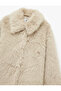 Oversized Long Sleeve Turn-Down Collar Faux Fur Coat - 5