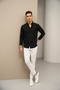 Black Oversize Textured Shirt - 3