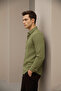 Khaki Oversize Textured Shirt - 3